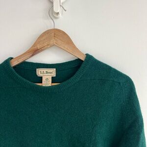 Vintage LL Bean Emerald Green Wool Sweater